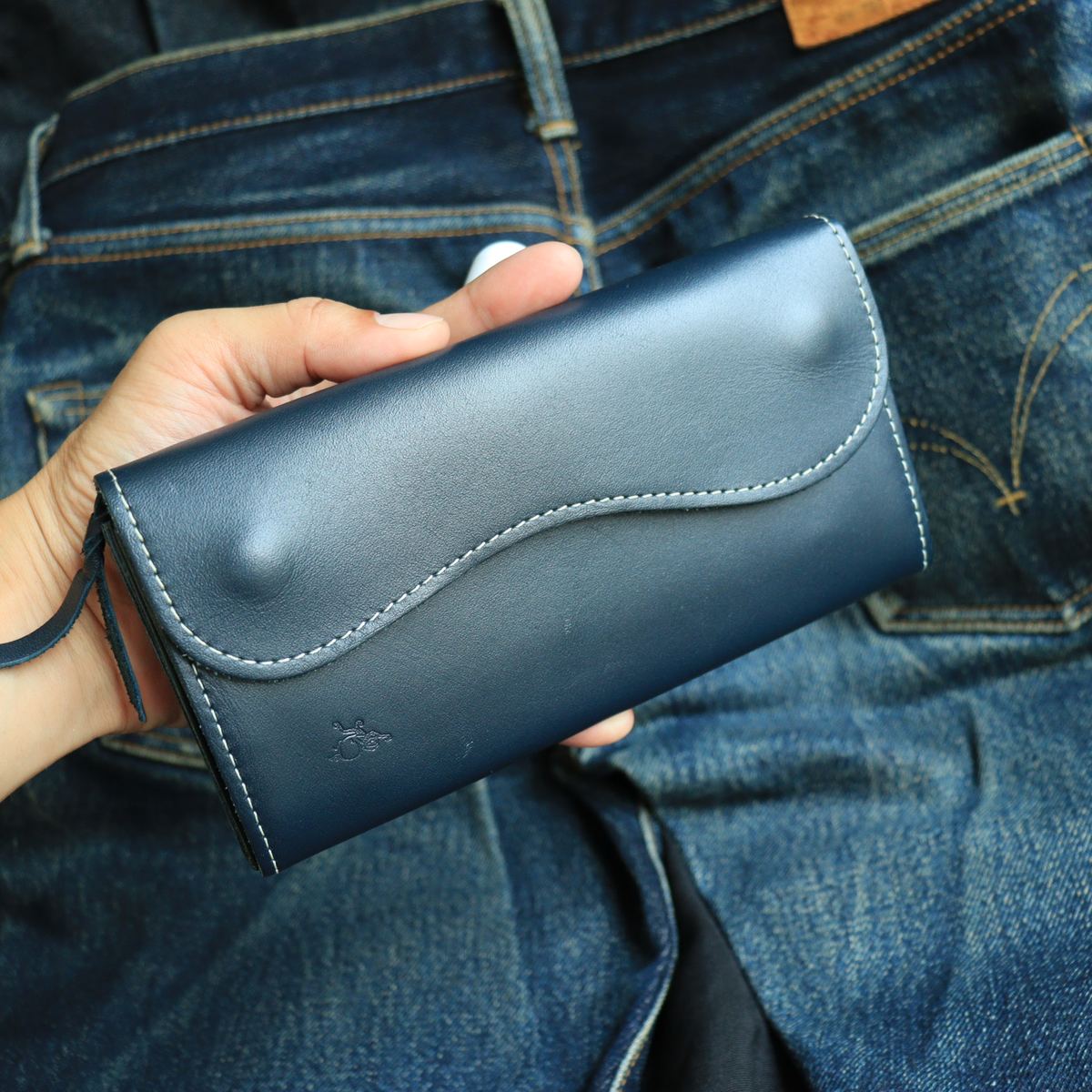 Kawatako Wave Flap Double Snap Long Wallet รูปที่ 2