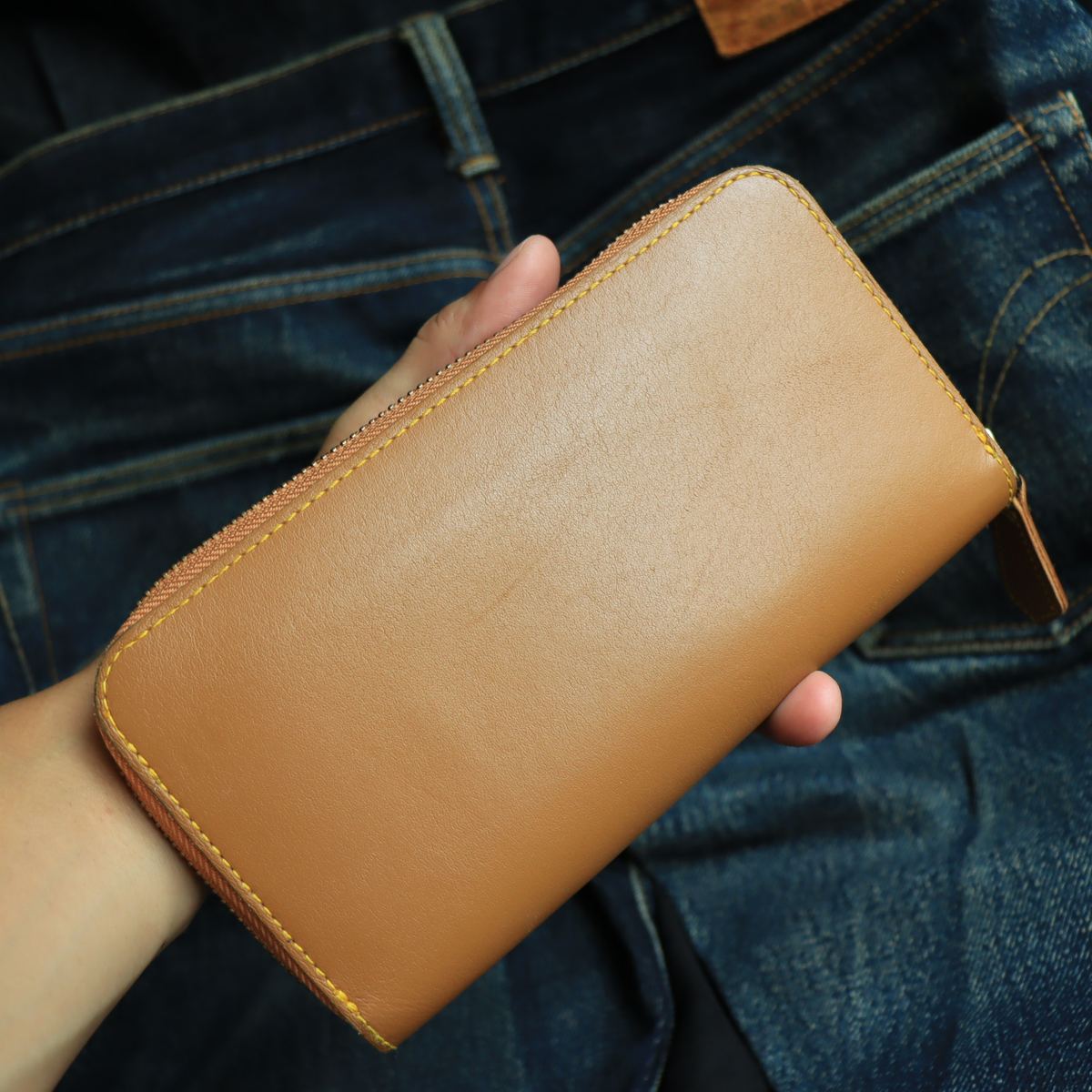 Kawatako Black Octopus Round Zipper Long Wallet รูปที่ 6